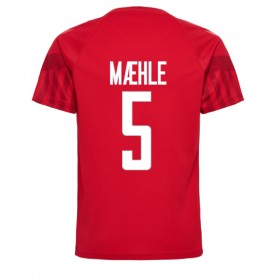 Danmark Joakim Maehle 5 Hjemme VM 2022 - Fodboldtrøjer (S/S)